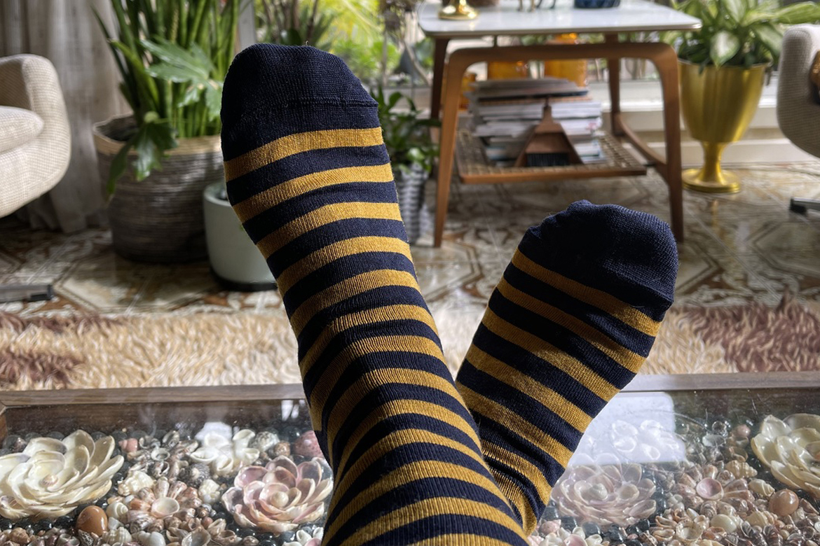 Feet with socks