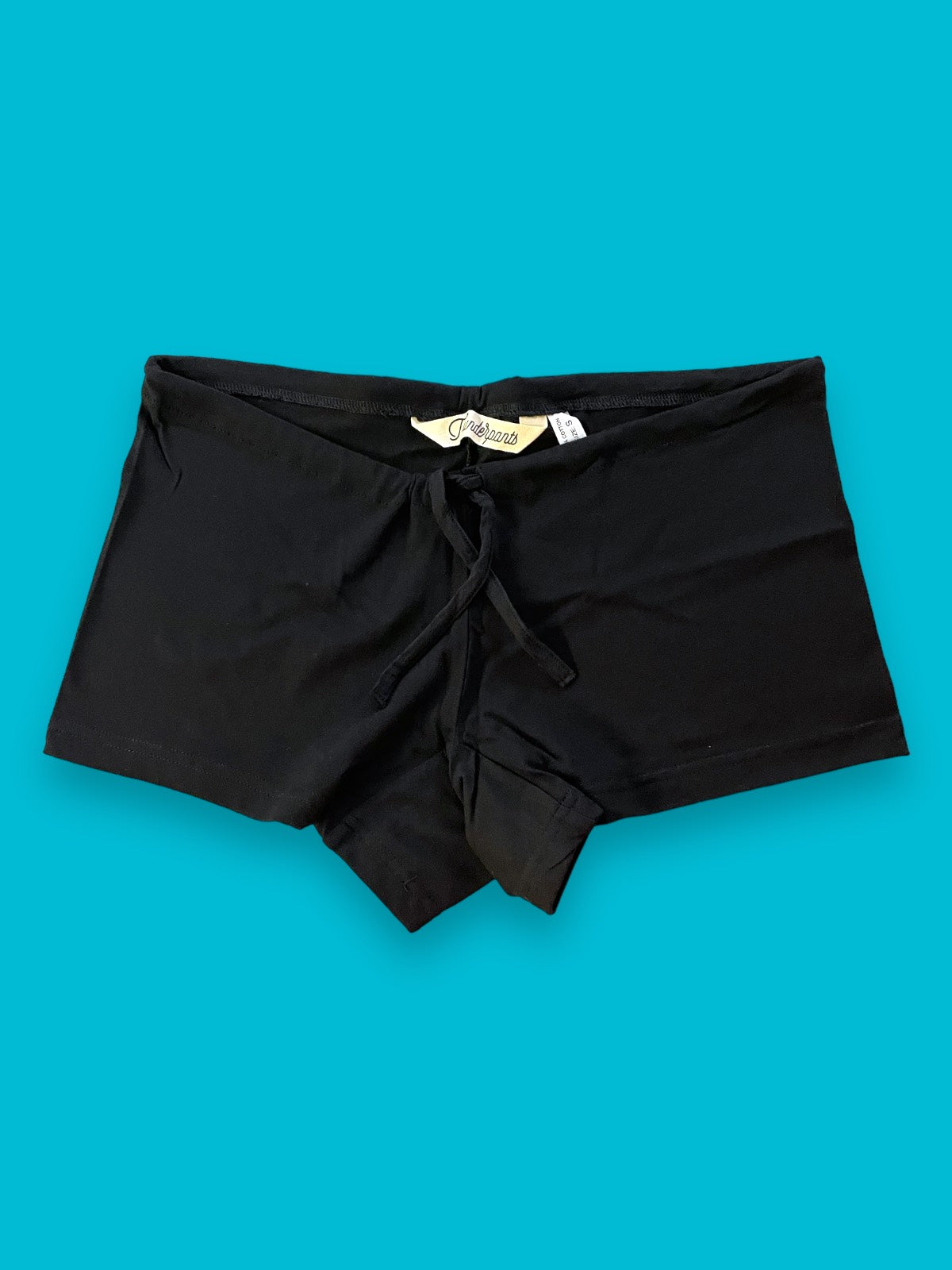 Black 100% Cotton Drawstring Boxer