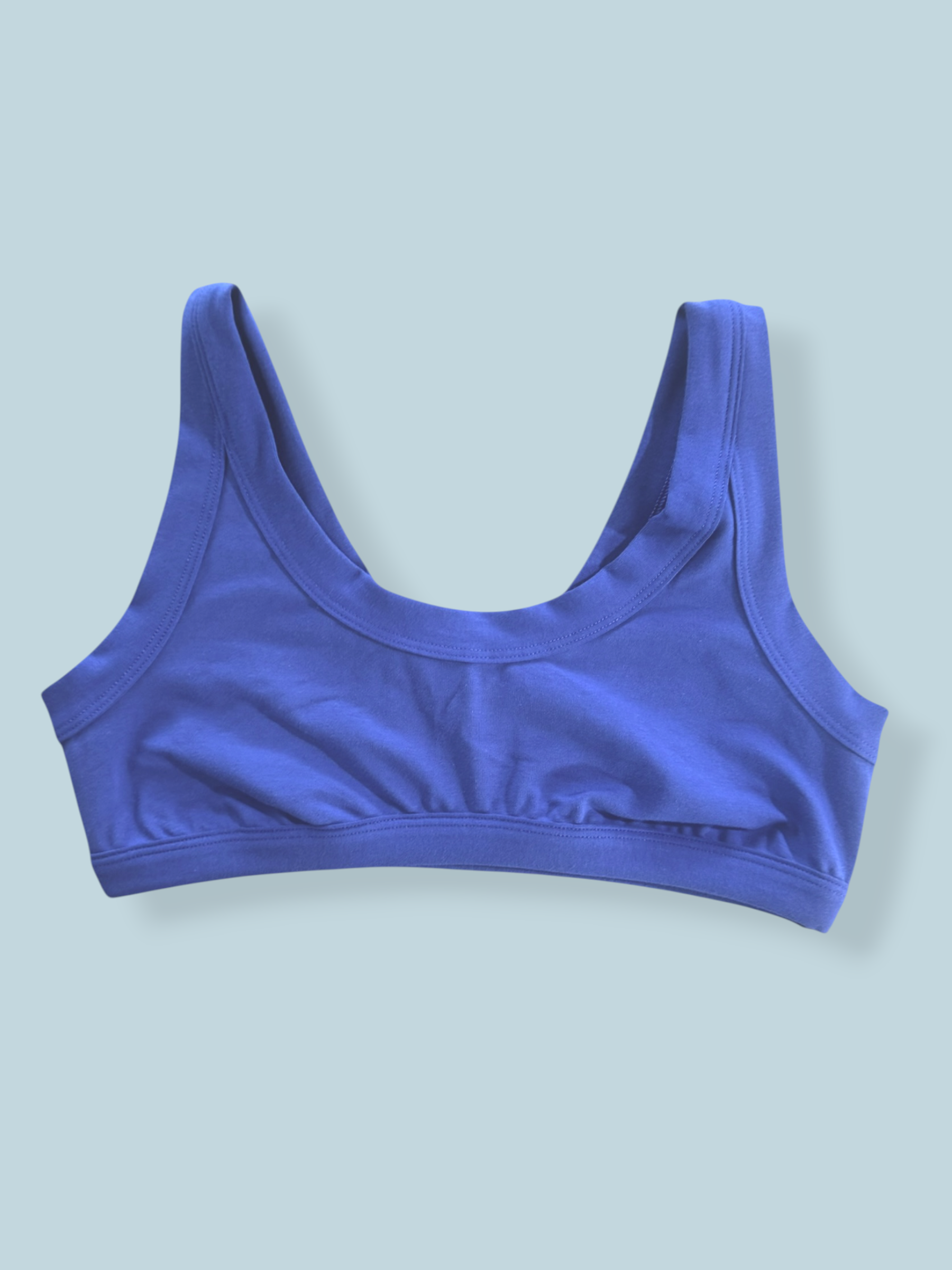 Original Crop Top Blueberry on blue background