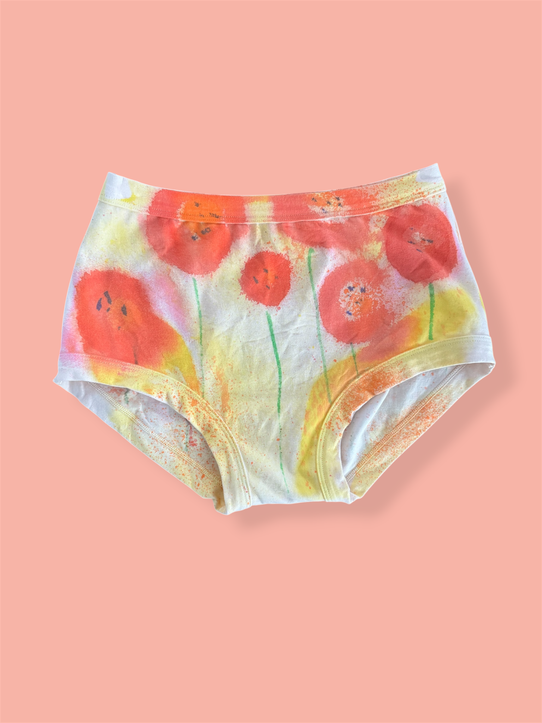 Hand painted wildflower underpants
