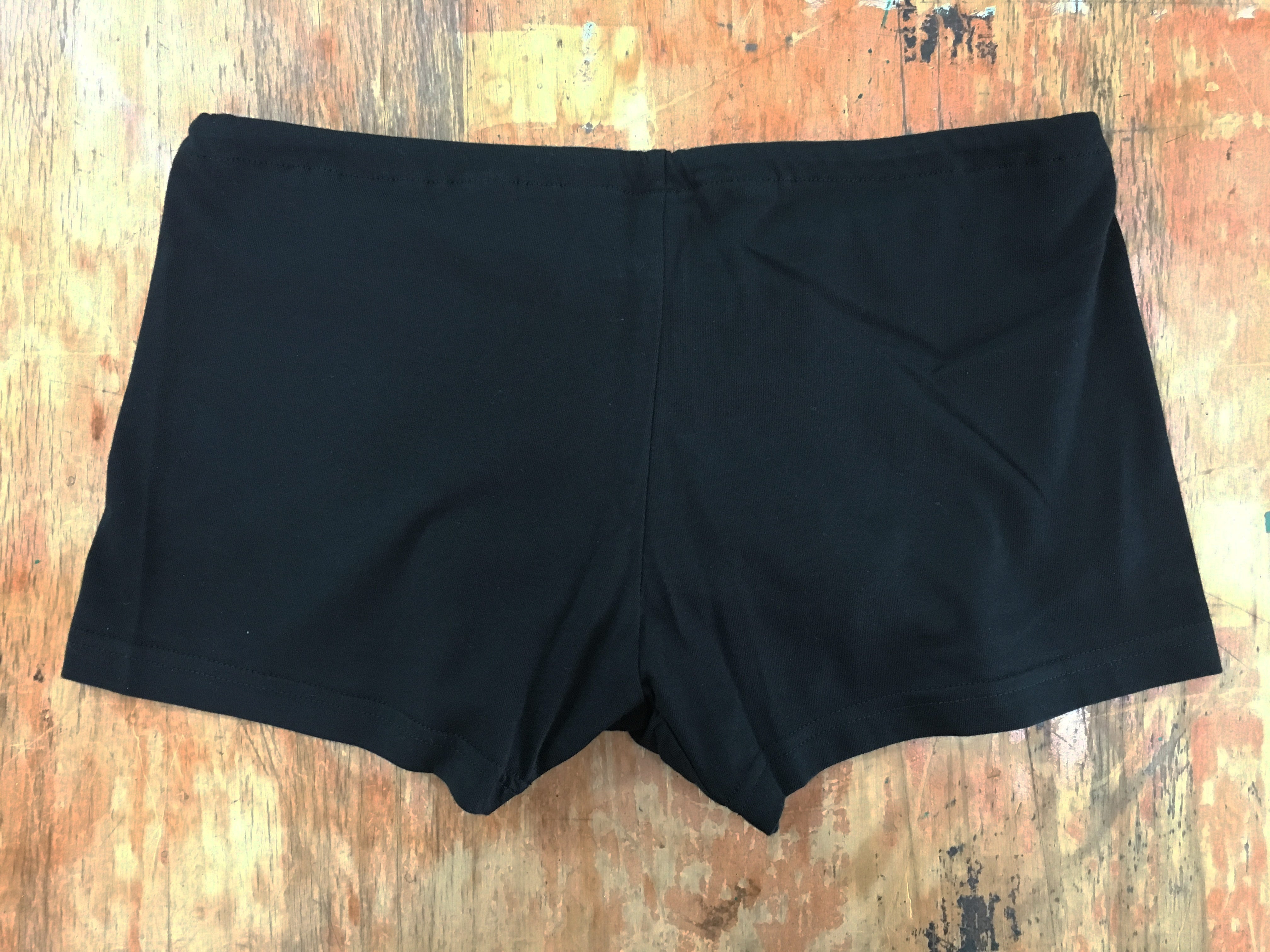 Black 100% cotton drawstring boxer