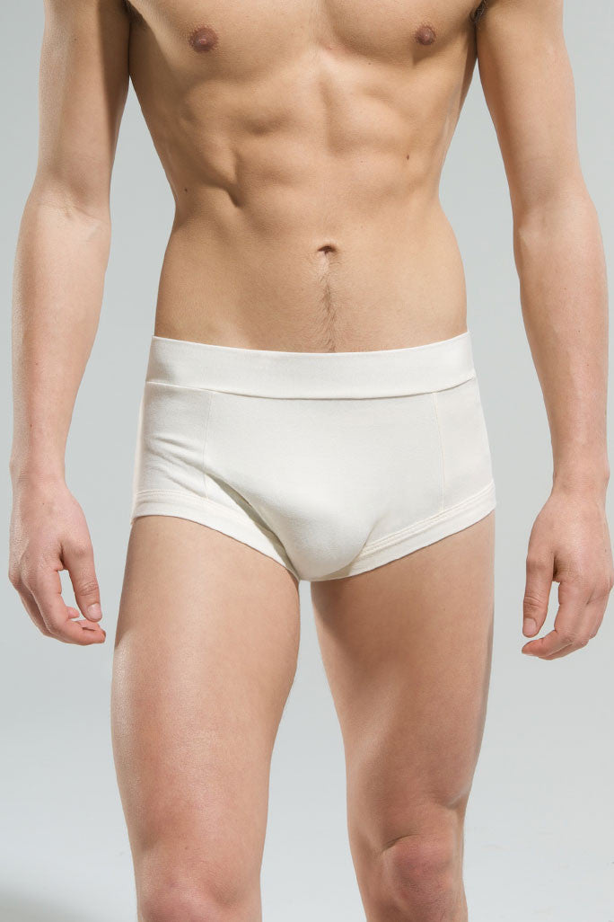 Pouch Fronted Brief fit shot on person, front